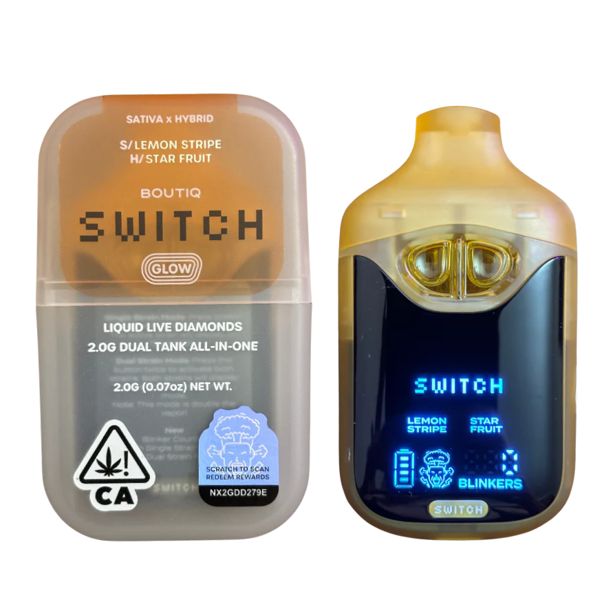 Lemon Stripe x Star Fruit | BOUTIQ Switch Glow - 2g Vape