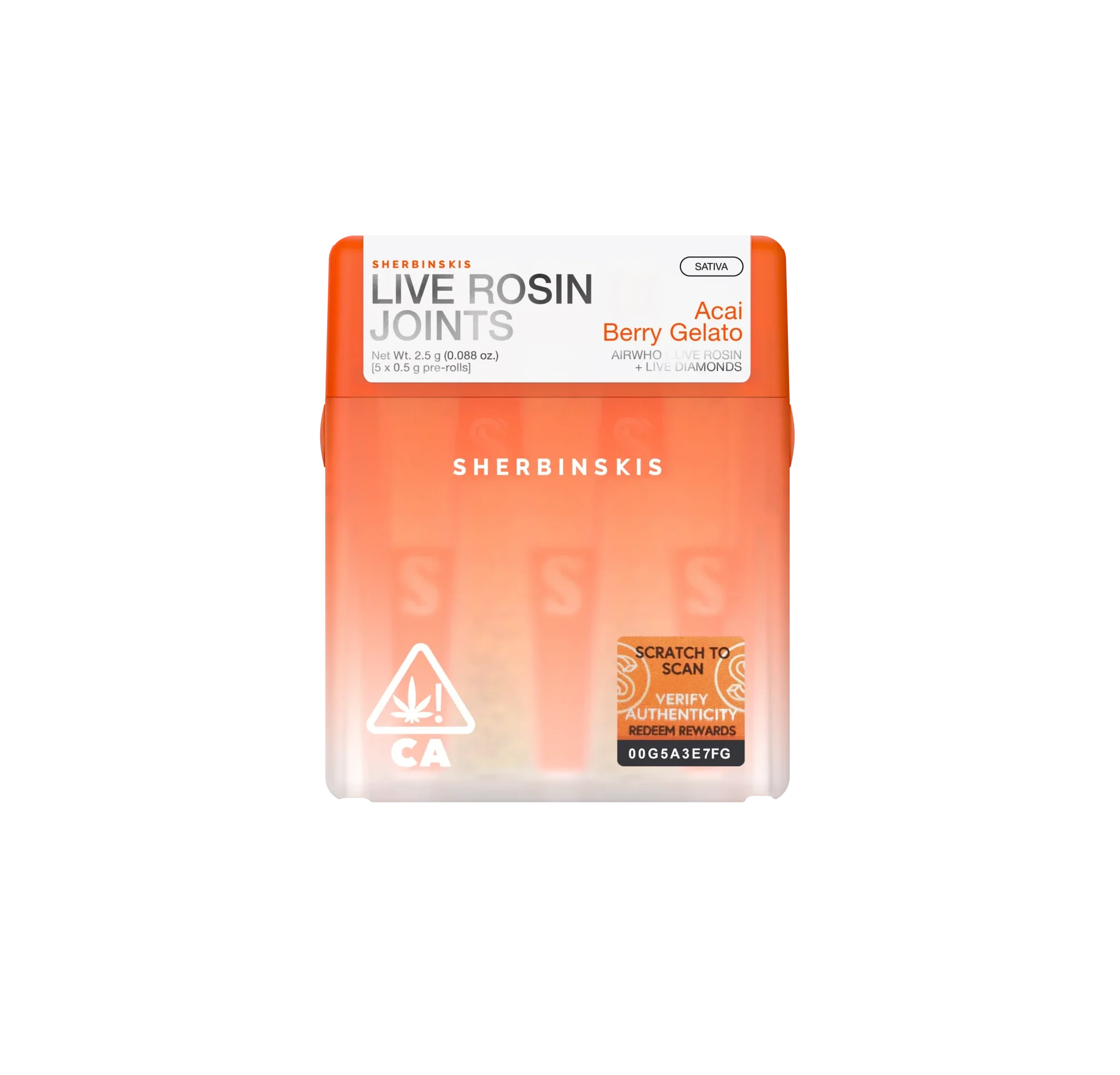 Açai Berry Gelato | Sherbinskis Live Rosin Joints - Infused 5pk
