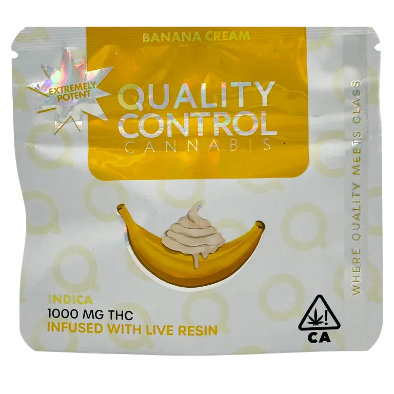Banana Cream | QC - 1000mg Live Resin Infused Gummies (10pk)
