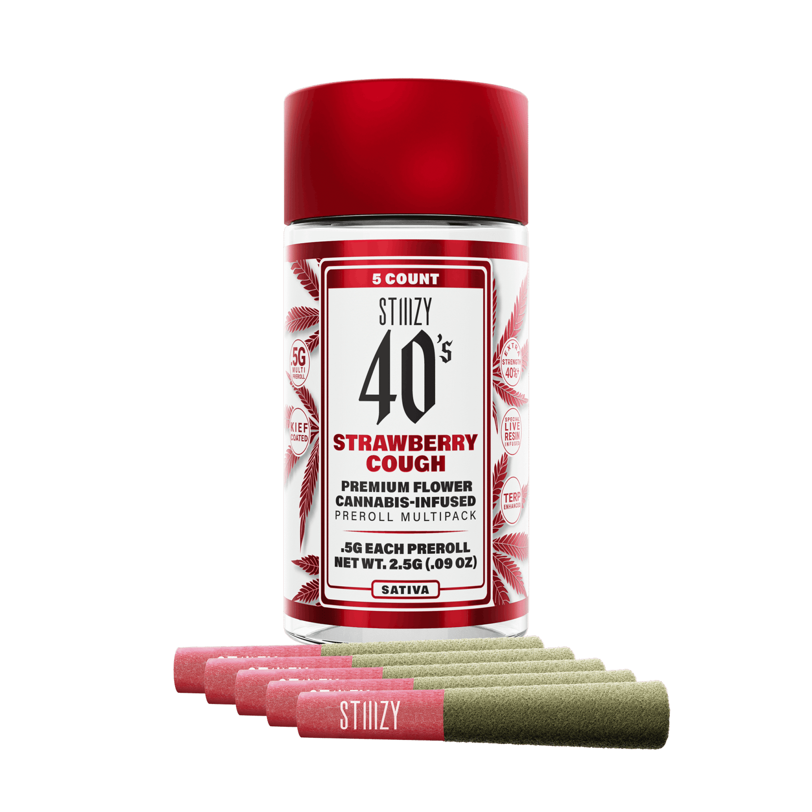 Strawberry Cough | STIIIZY 40's - Infused 5pk