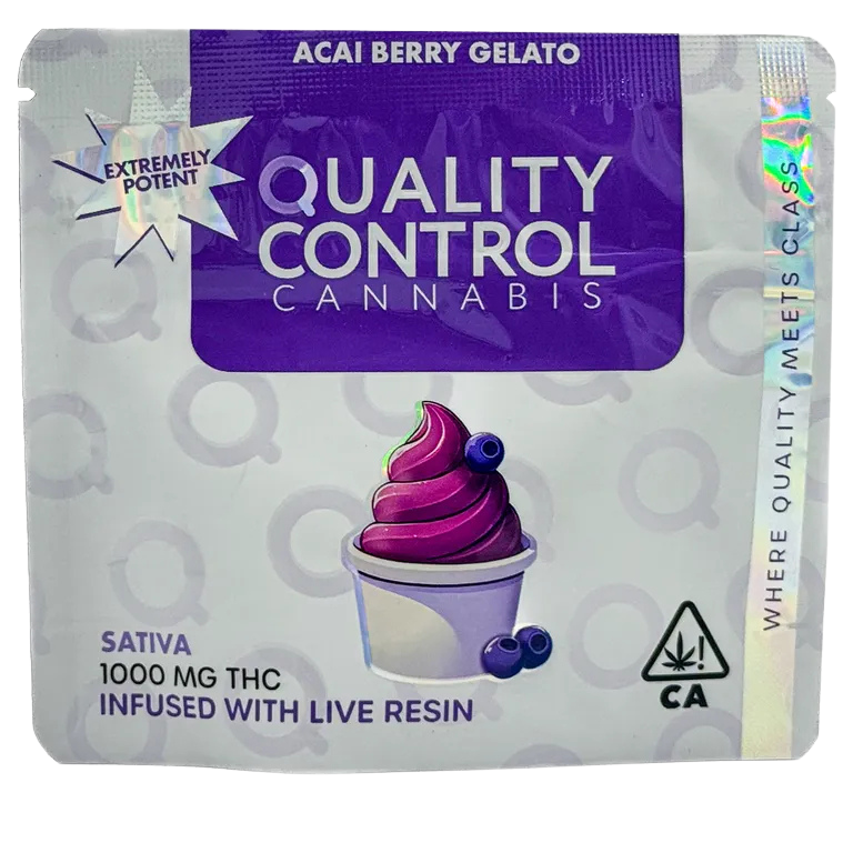Acai Berry Gelato | QC - 1000mg Live Resin Infused Gummies (10pk)