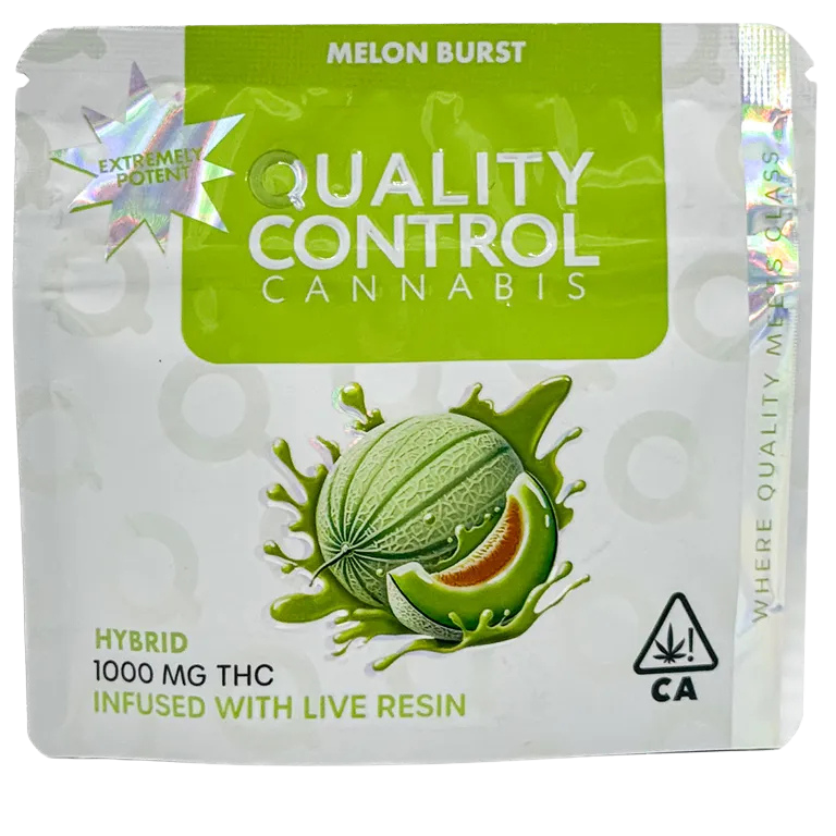 Melon Burst | QC - 1000mg Live Resin Infused Gummies (10pk)