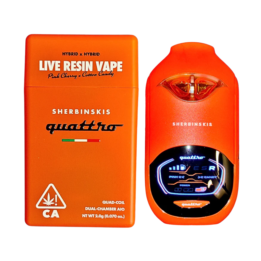 Pink Cherry x Cotton Candy | Sherbinskis Quattro - 2g Live Resin Vape