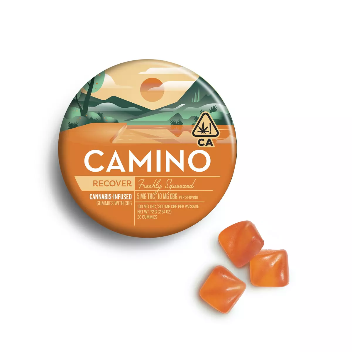 Freshly Squeezed | Camino - 100mg : 200mg CBG Gummies (20ct)