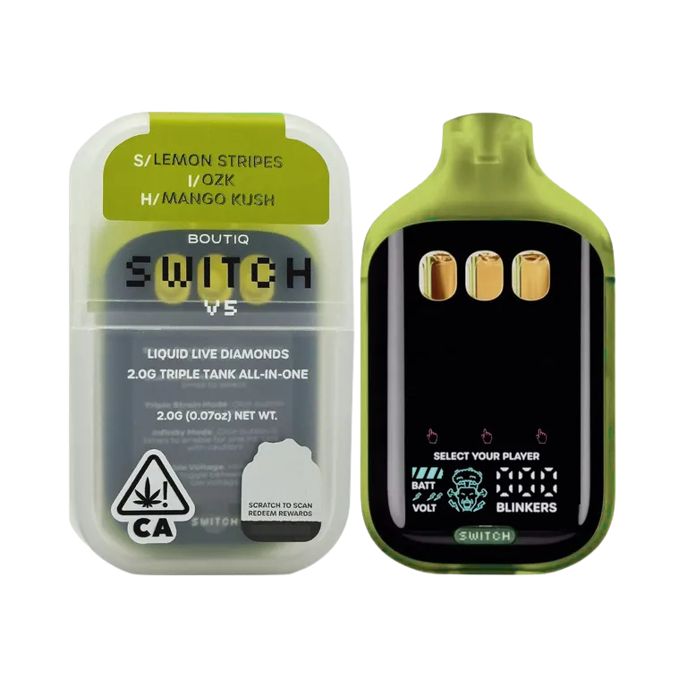 Lemon Stripes x OZK x Mango Kush | BOUTIQ Switch V5 - 2g Vape