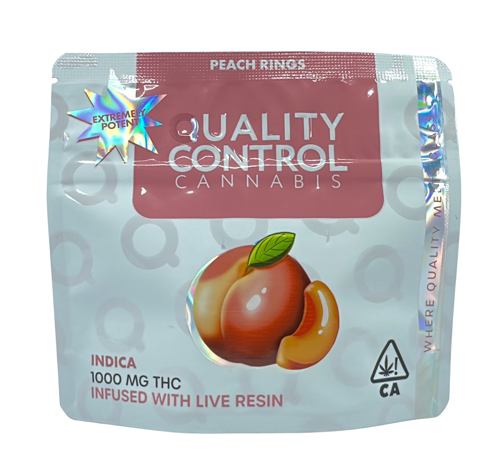 Peach Rings | QC - 1000mg Live Resin Infused Gummies (10pk)