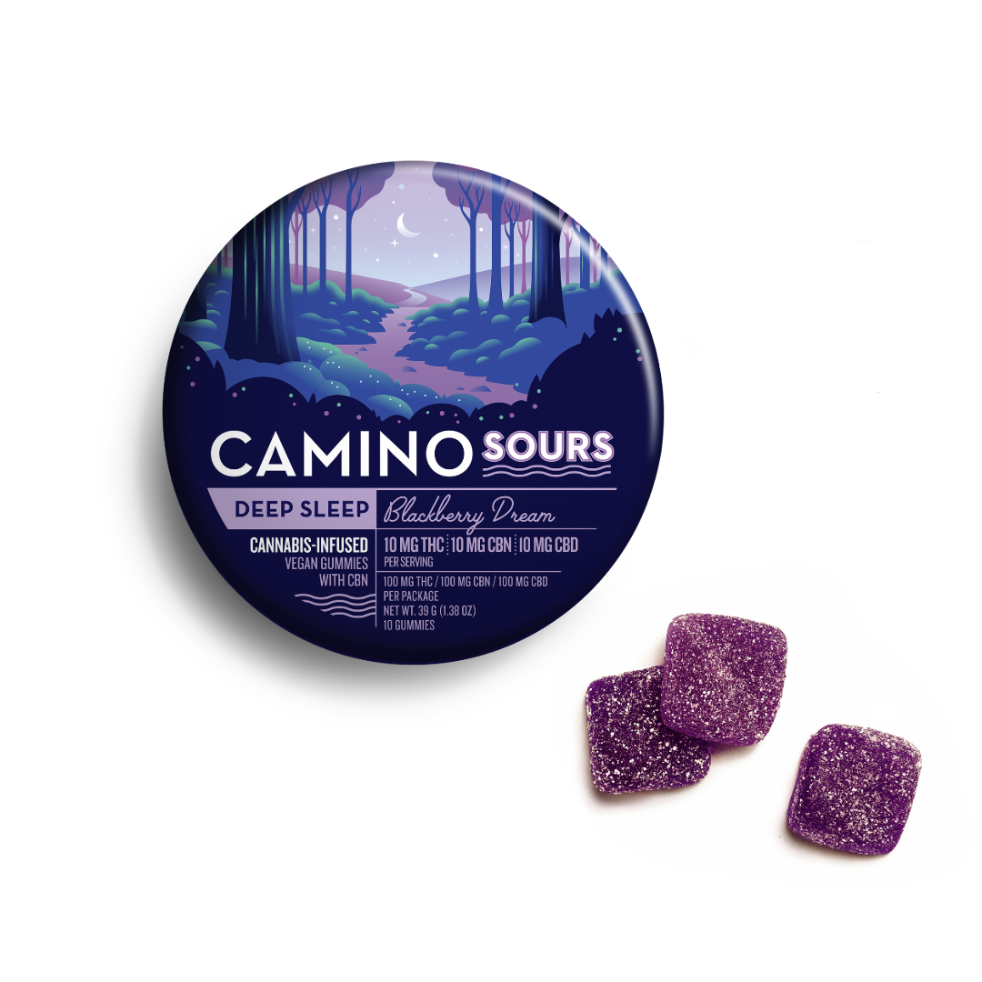 Blackberry Dream | Camino Sours - 100mg : 100mg CBN : 100mg CBD Gummies (10ct)
