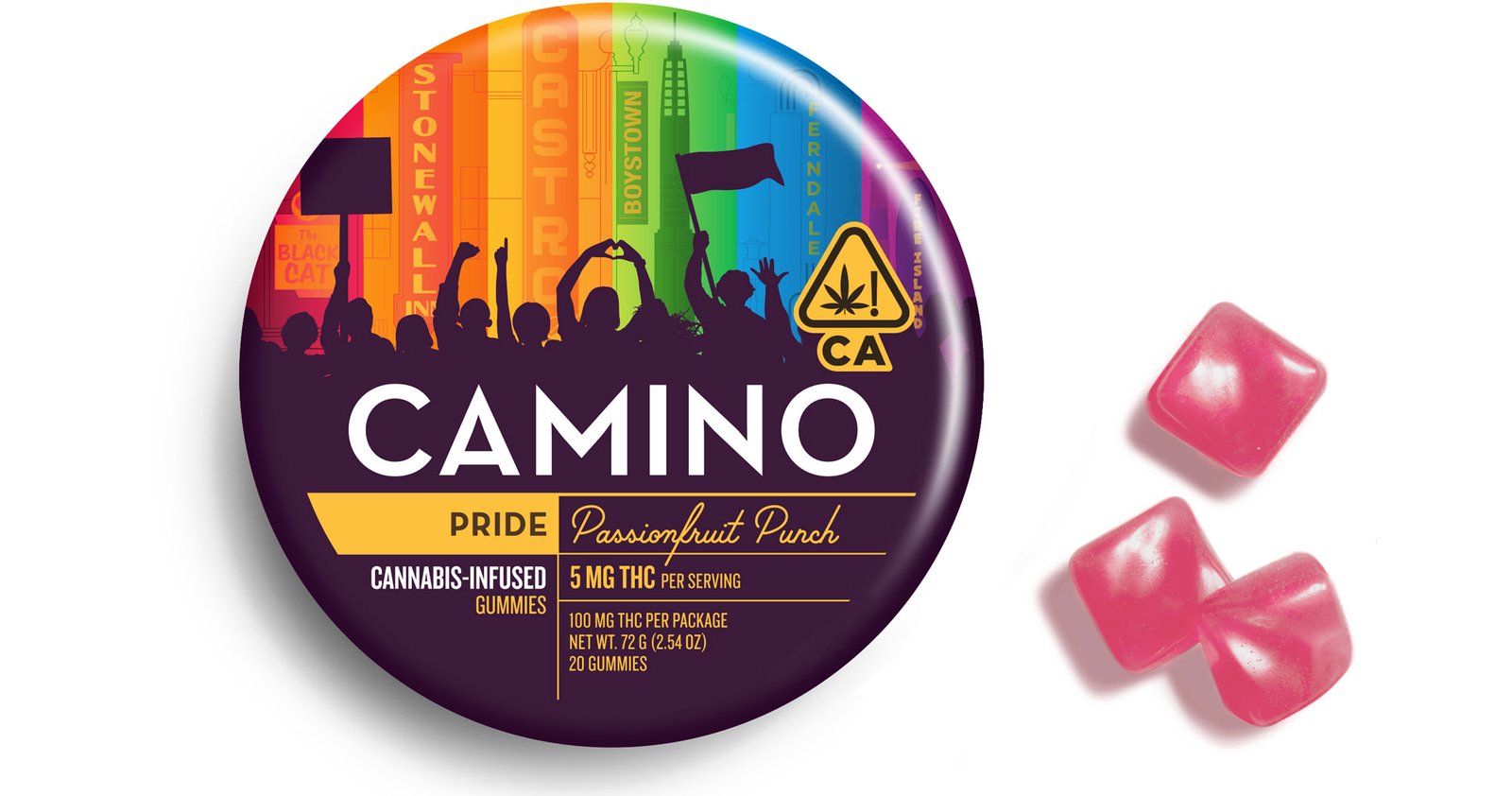 Passionfruit Punch | Camino - 100mg Gummies (20ct)