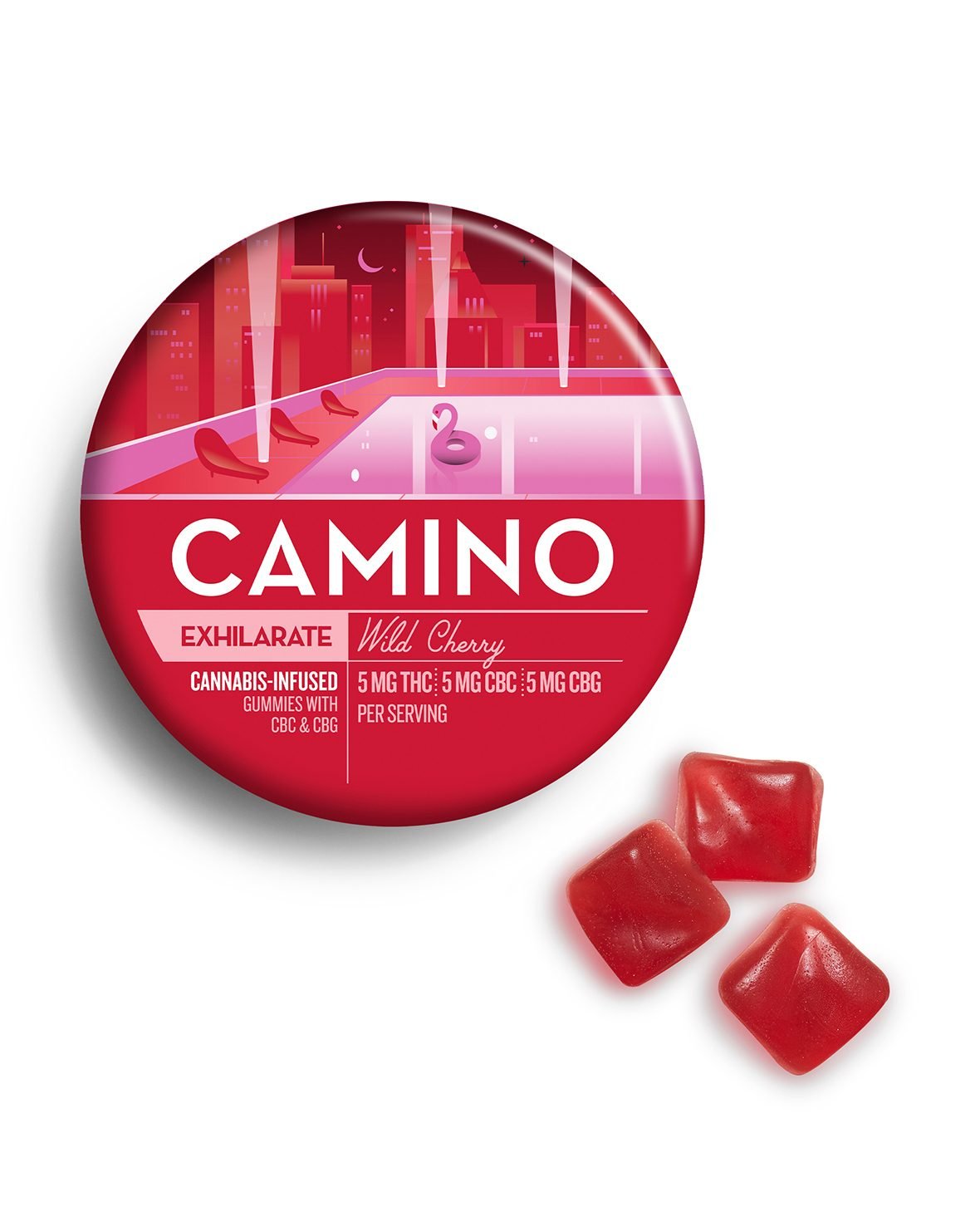 Wild Cherry | Camino - 100mg : 100mg CBC : 100mg CBG Gummies (20ct)